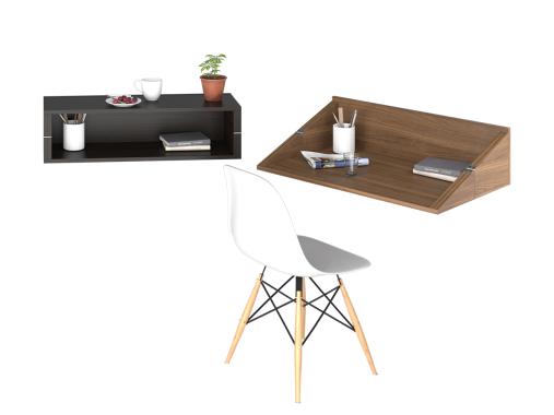 عکس میز تحریر تاشو دیواری آپارتمانی MT258