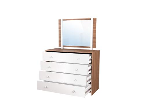 عکس دراور و آینه 4 کشو ساده یاشار
