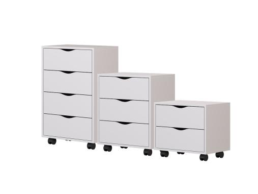 عکس فایل مدرن کشویی سفید عرض 50 مدل FD824