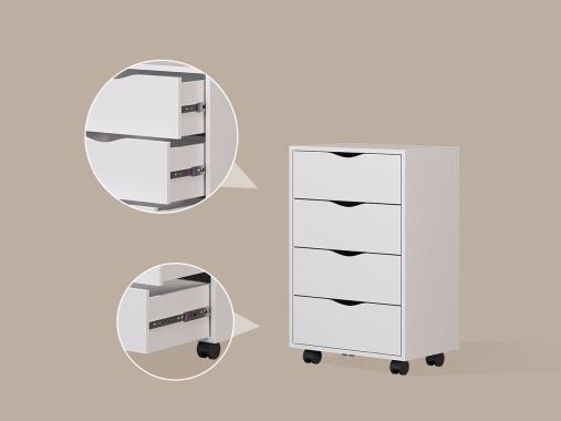 عکس فایل مدرن کشویی سفید عرض 50 مدل FD824