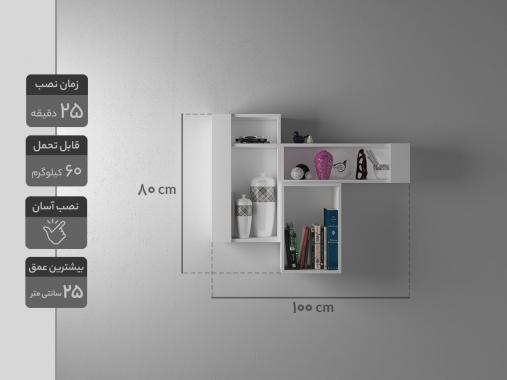 عکس شلف دیواری ام دی اف جای گلدان D92