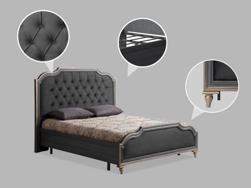 عکس سرویس خواب عروس طوسی طلایی فرانسوی نوژان