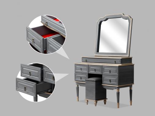 عکس سرویس خواب عروس طوسی طلایی فرانسوی نوژان