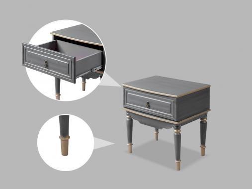 عکس سرویس خواب عروس طوسی طلایی فرانسوی نوژان