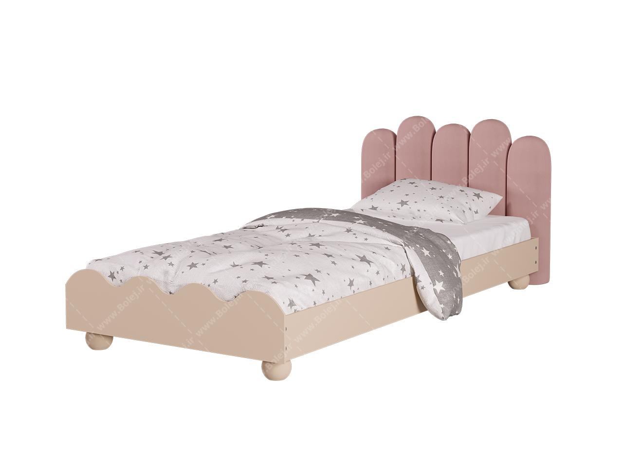 عکس تخت خواب دخترانه یک نفره صورتی BS802