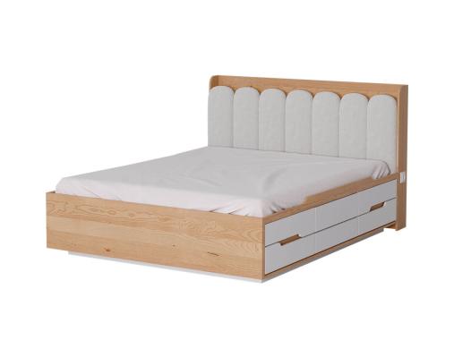 عکس تخت خواب دونفره چوبی باکس دار HF509