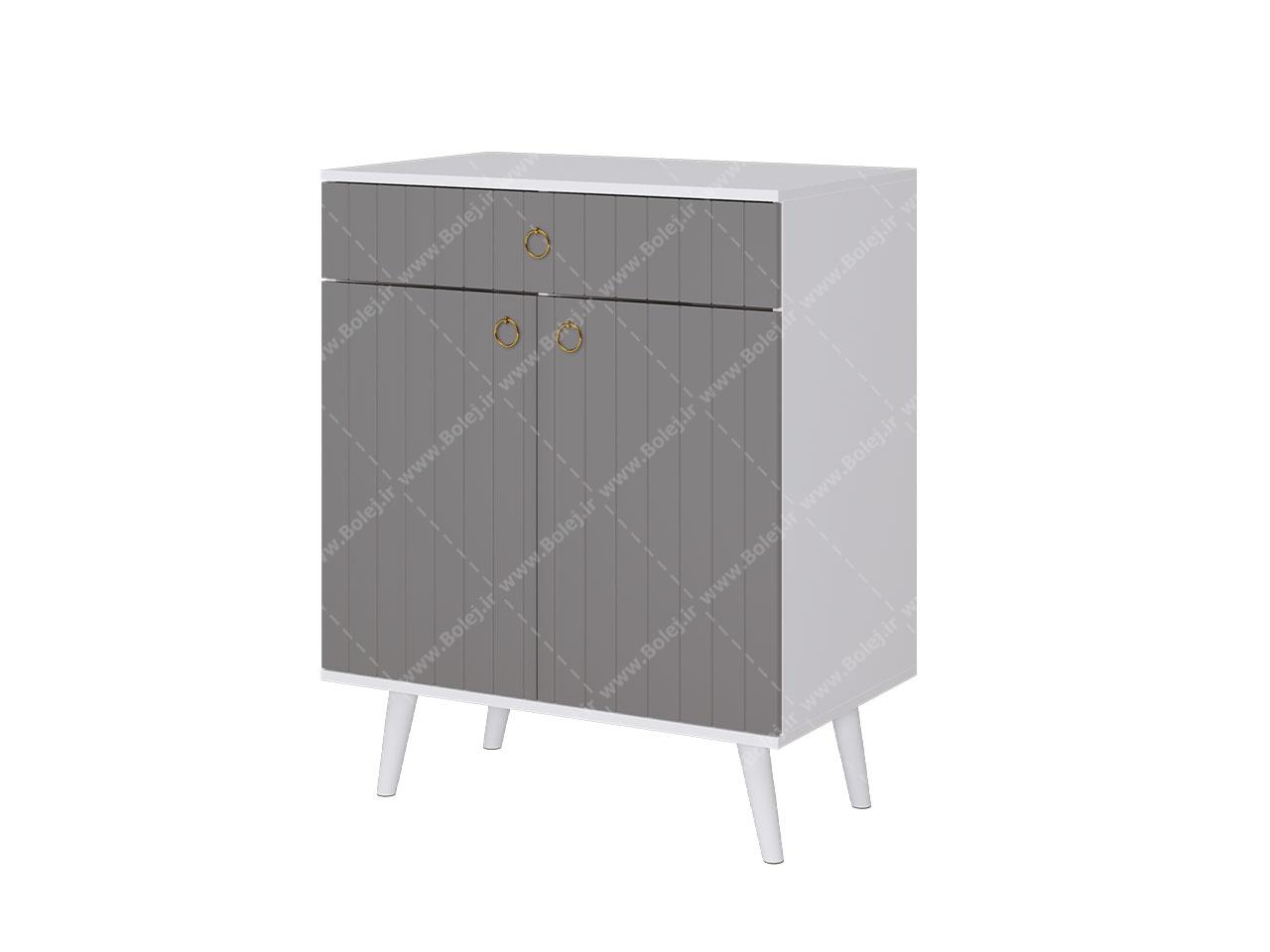 عکس جاکفشی لاکچری سفید طوسی KF794