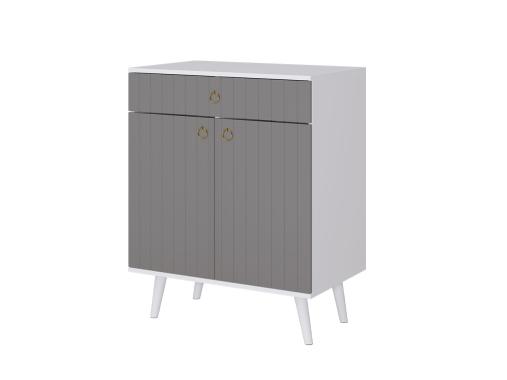 عکس جاکفشی لاکچری سفید طوسی KF794