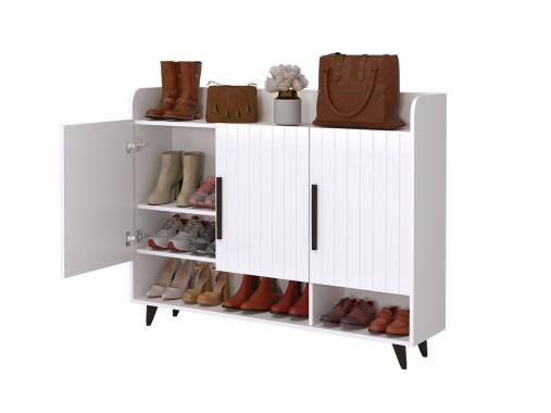 عکس جاکفشی لاکچری کم جا سفید KF782