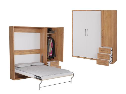 عکس تخت تاشو دونفره کمدی ساده KM20