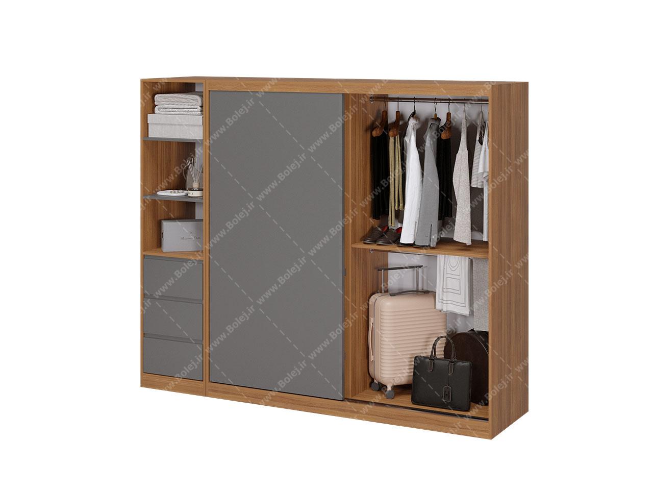 عکس کمد ریلی ام دی اف متحرک KR5 دو رنگ