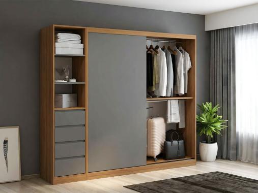 عکس کمد ریلی ام دی اف متحرک KR5 دو رنگ