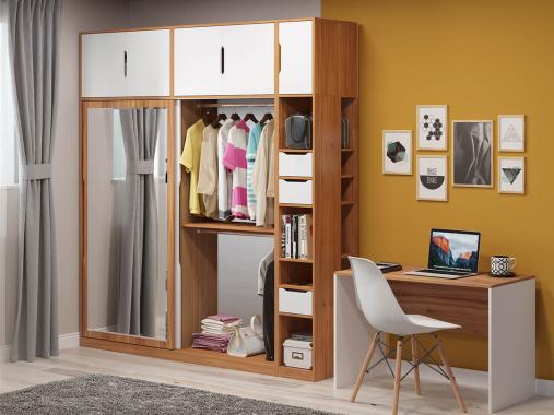 عکس کمد ریلی کشویی مدرن دو درب KR25