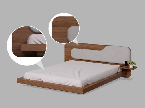 عکس تخت خواب دو نفره معلق مدل کیان