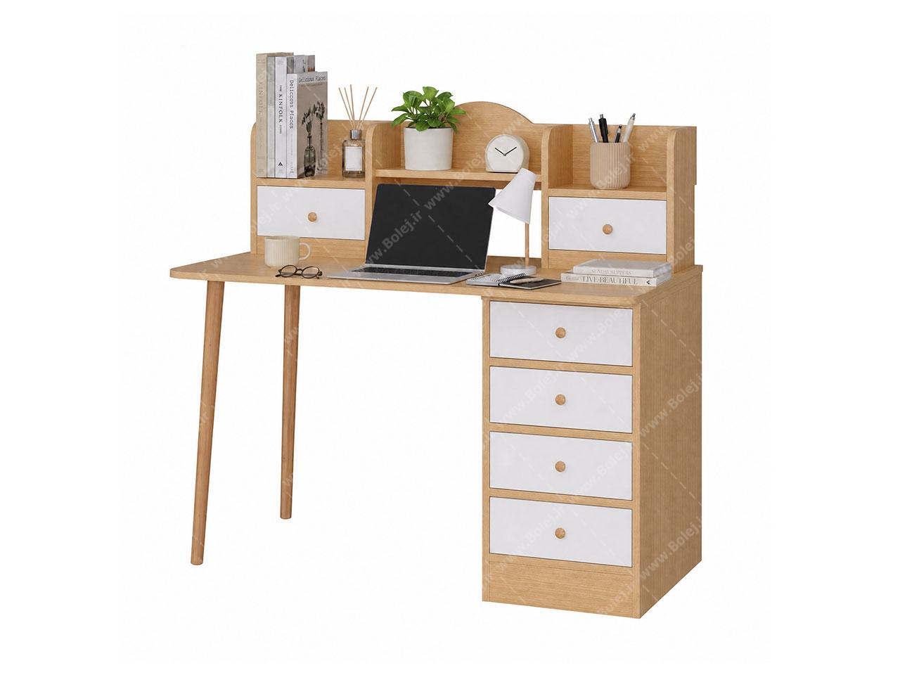 عکس میز تحریر کتابخانه دار جادار مدل M574