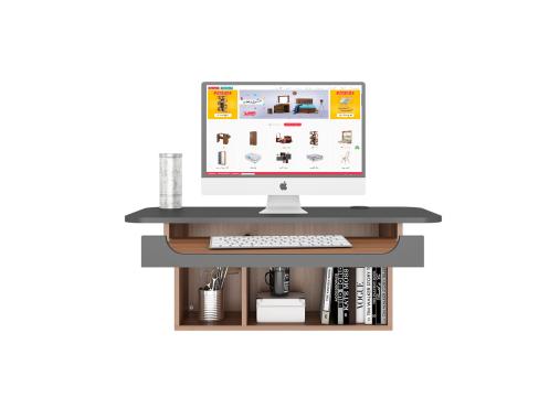 عکس میز کامپیوتر کم جا مدرن دیواری MC69