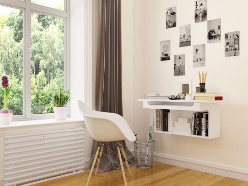 عکس میز کامپیوتر کم جا مدرن دیواری MC69