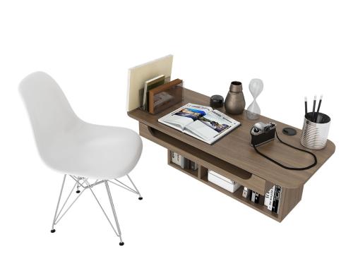 عکس میز کامپیوتر کم جا مدرن دیواری MC69