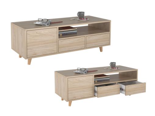 عکس میز جلو مبلی مینیمال پایه کوتاه کشودار MF365