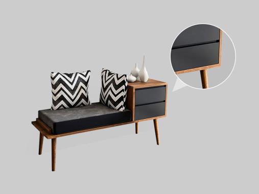 عکس میز تلفن صندلی دار پایه چوبی MP315