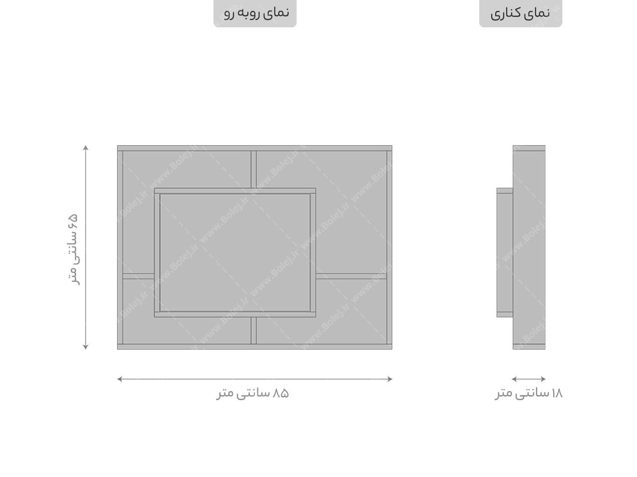 عکس میز تحریر تاشو دیواری ام دی اف MT252