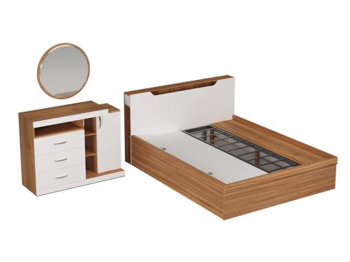 عکس سرویس خواب دونفره کشودار ام دی اف مهیار