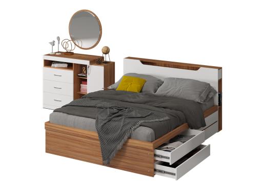 عکس سرویس خواب دونفره کشودار ام دی اف مهیار