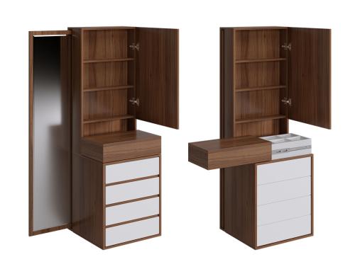 عکس میز آرایش کم جا قدی آینه مخفی TM178