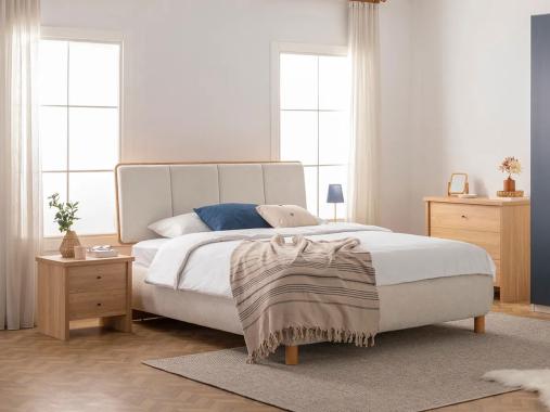 عکس سرویس خواب چوب پارچه مینیمال صبا