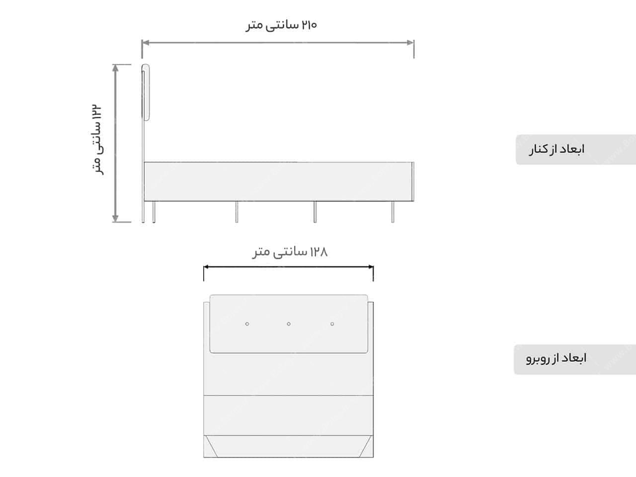 سرویسخواب یک و نیم نفره سفید