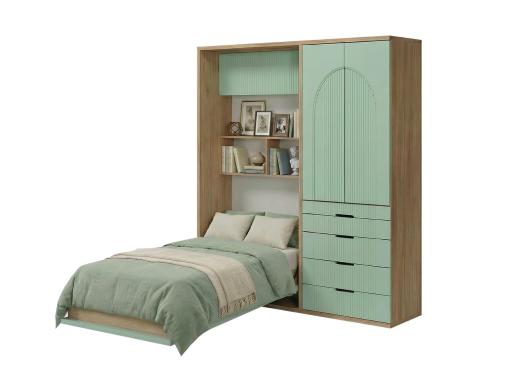 عکس تخت خواب تاشو یک نفره دخترانه و کمد KN32