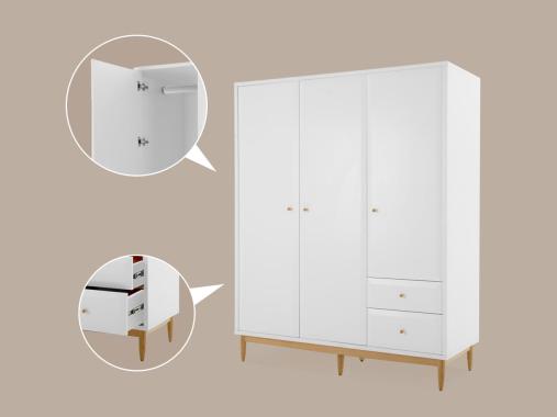 عکس جدید کمد لباس چوبی پایه دار KRC14