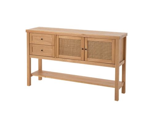 میز کنسول چوبی حصیری بدون آینه OC150