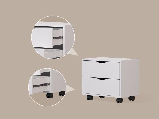 عکس پاتختی چرخدار سفید PA306