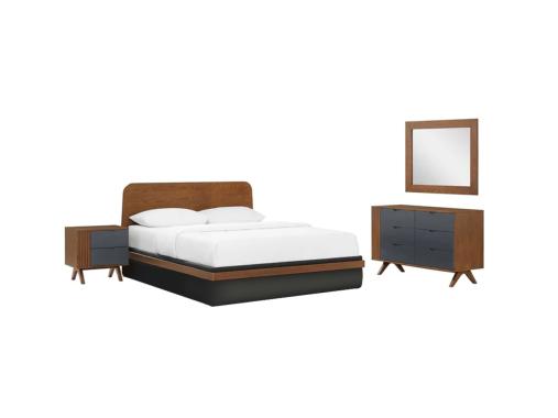 عکس سرویس خواب دو نفره چوبی ساده پرهام