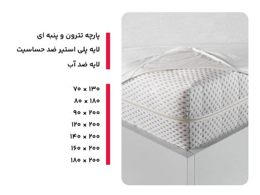 عکس محافظ تشک ضد آب دونفره رویال آسایش
