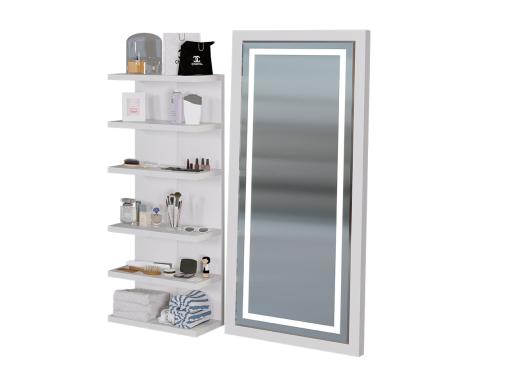 عکس آینه قدی ال ای دی دار مدرن سفید SM625