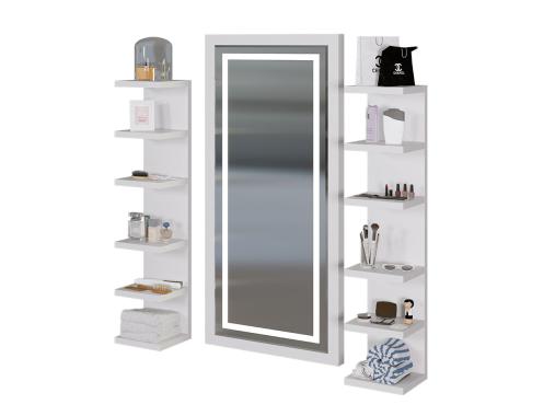 عکس آینه قدی ال ای دی دار مدرن سفید SM625