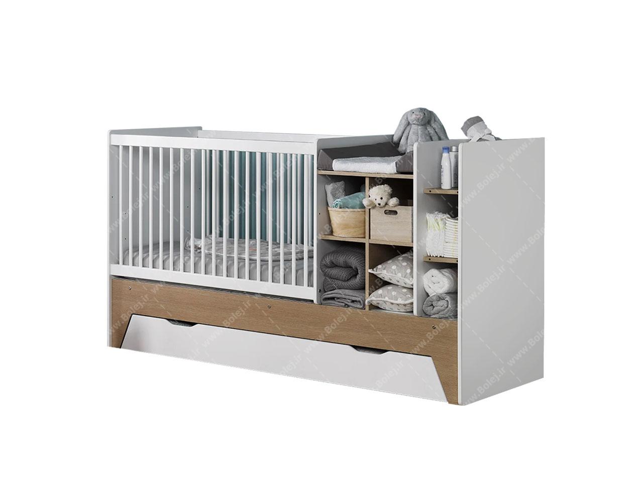 عکس تخت نوزاد مدرن کشو دار TNB814