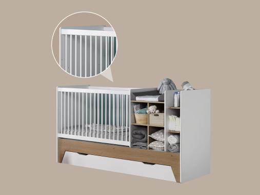 عکس تخت نوزاد مدرن کشو دار TNB814