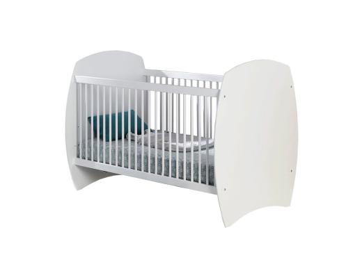 عکس تخت نوزاد چوبی ساده سفید TNB816