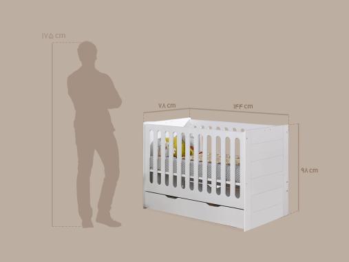 عکس تخت نوزاد نرده ای ایکیا TNB818
