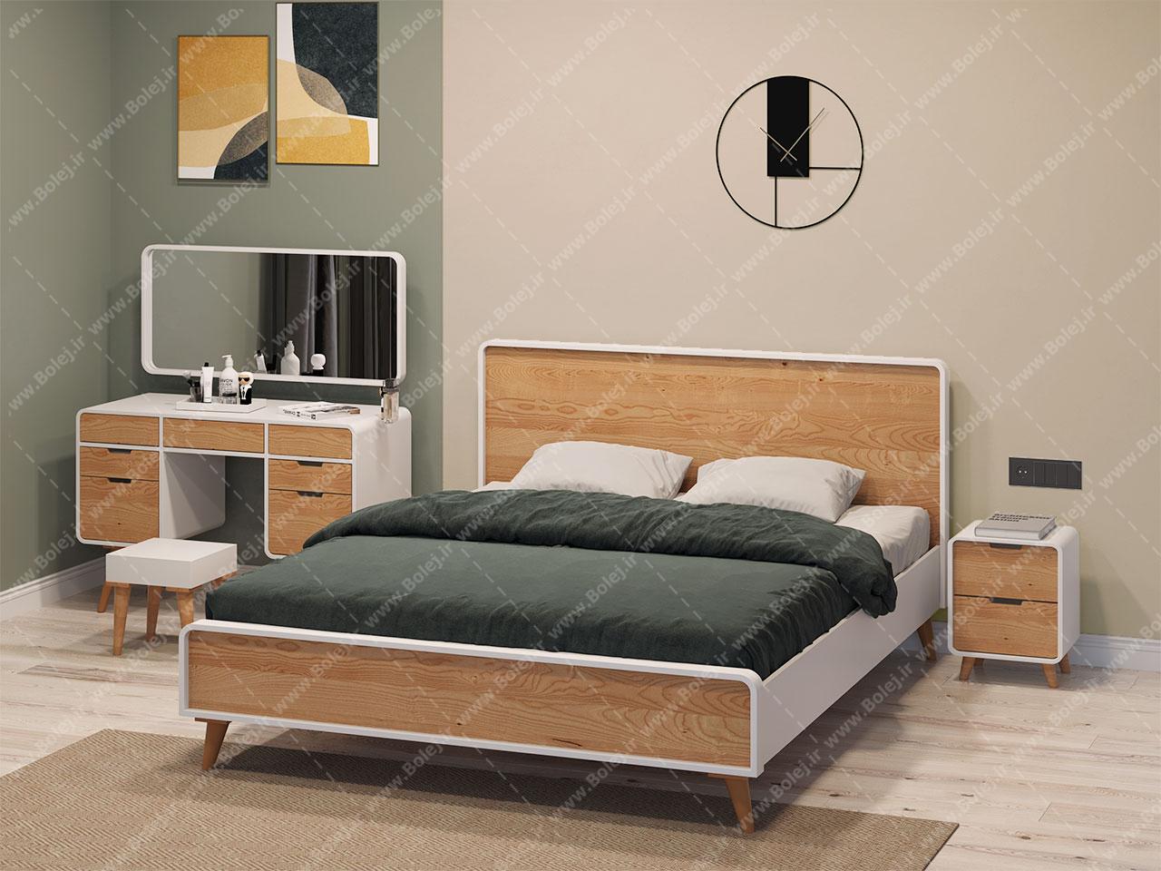 عکس جدید سرویس خواب چوبی مینیمال مدل تابان