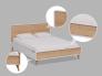 عکس تخت خواب ساده و شیک دو نفره چوبی تابان