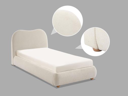 عکس تخت تدی تک نفره سفید BD679