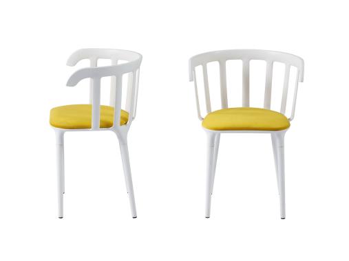 عکس صندلی پلاستیکی سفید ناهار خوری WIT