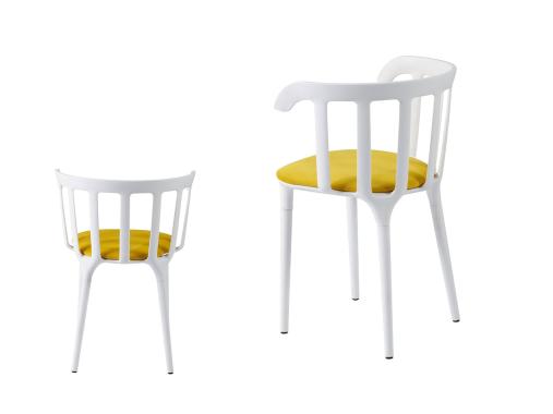 عکس صندلی پلاستیکی سفید ناهار خوری WIT