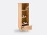 عکس کتابخانه عرض کم چوبی حصیری BC24