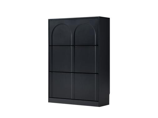 عکس جاکفشی لاکچری مشکی داشبوردی چوبی KF792