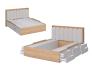 عکس تخت خواب دونفره چوبی باکس دار HF509